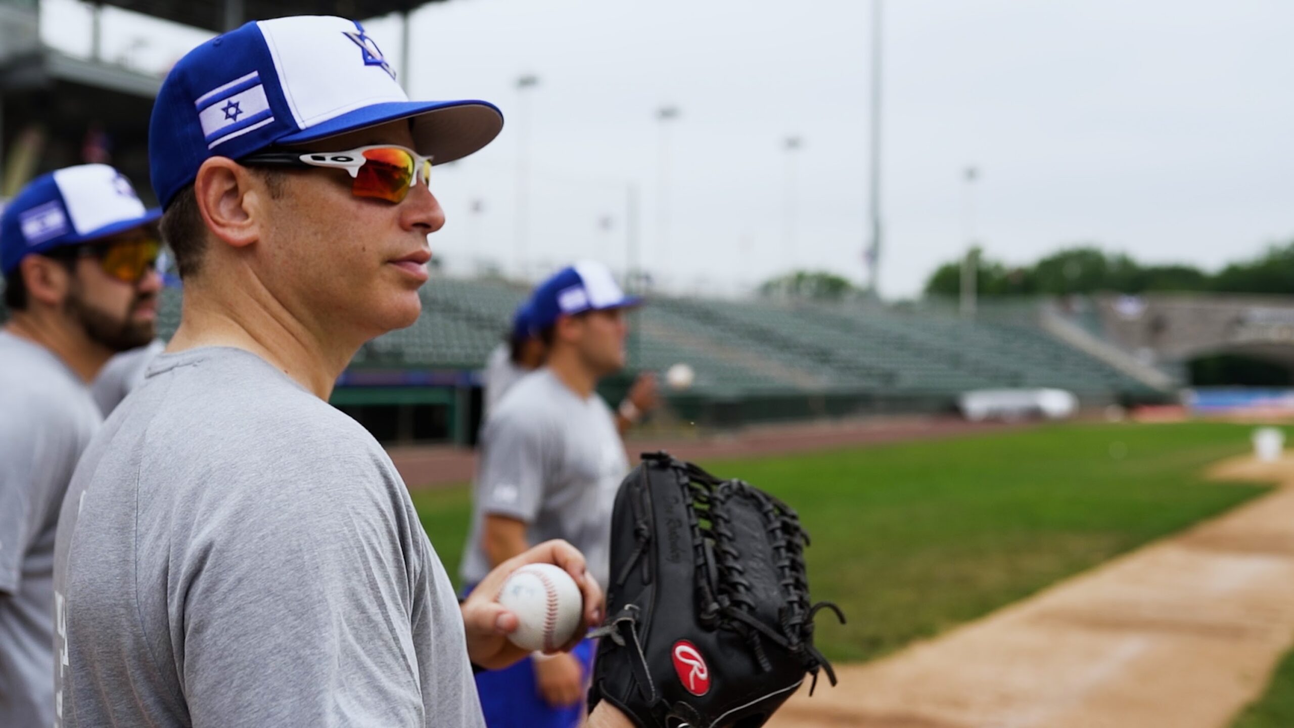 baseball players on a field